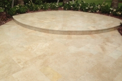Travertine Raised Patio Color Ivory French