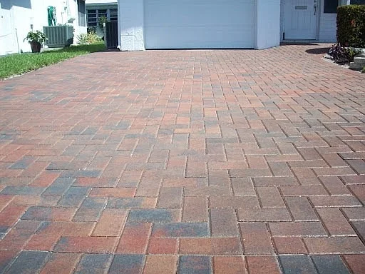 Exterior, rustic brick paver install, Palm Beach County, FL