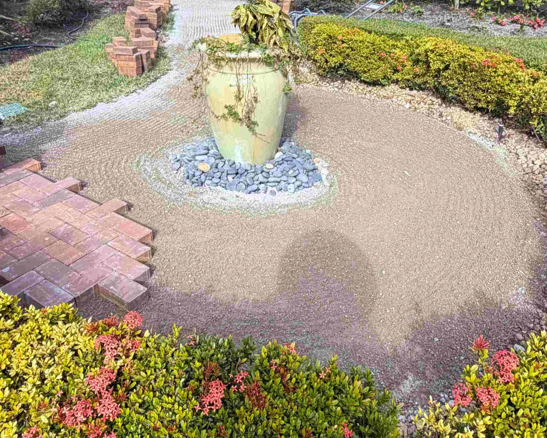 Paver Contractors with Brick in Palm Beach County Before